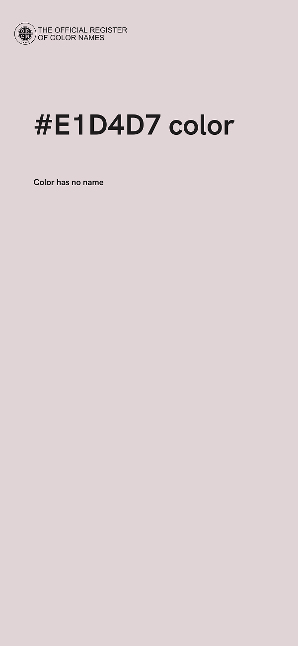 #E1D4D7 color image