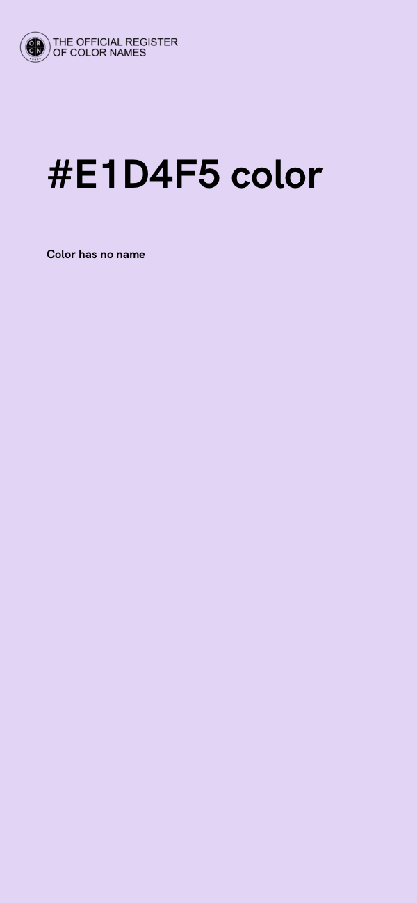 #E1D4F5 color image