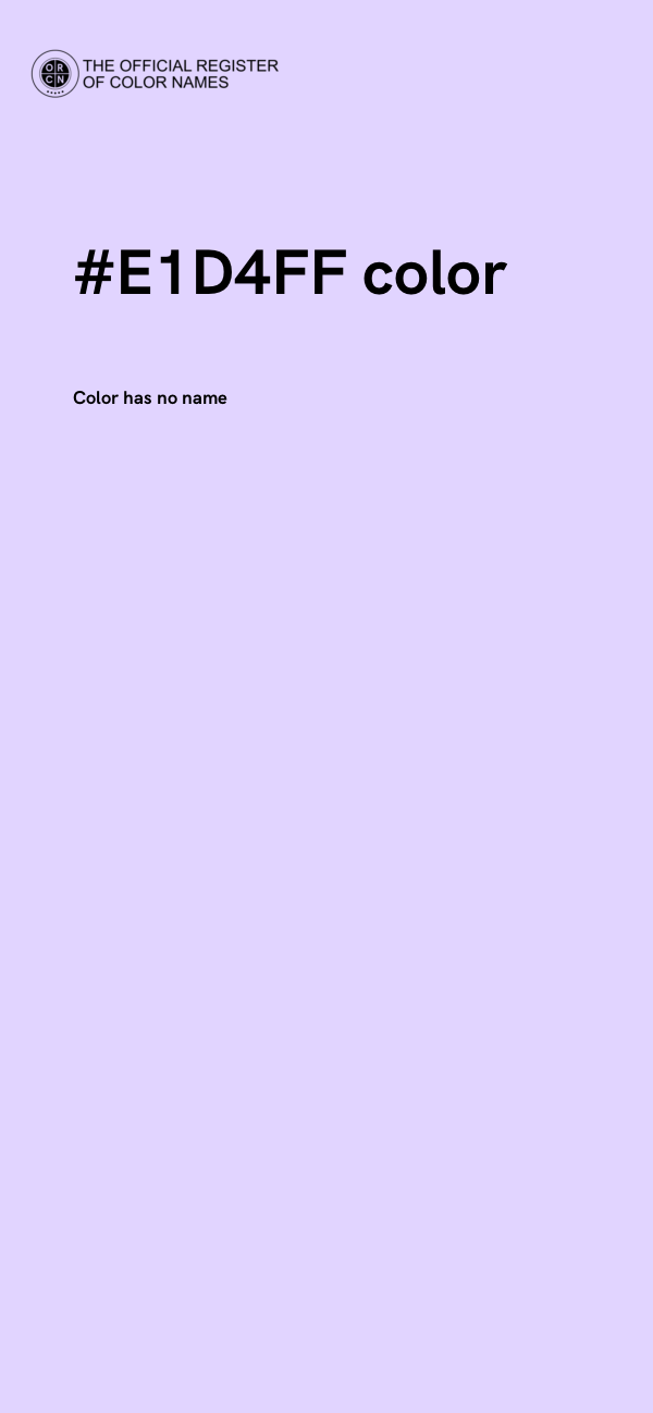 #E1D4FF color image