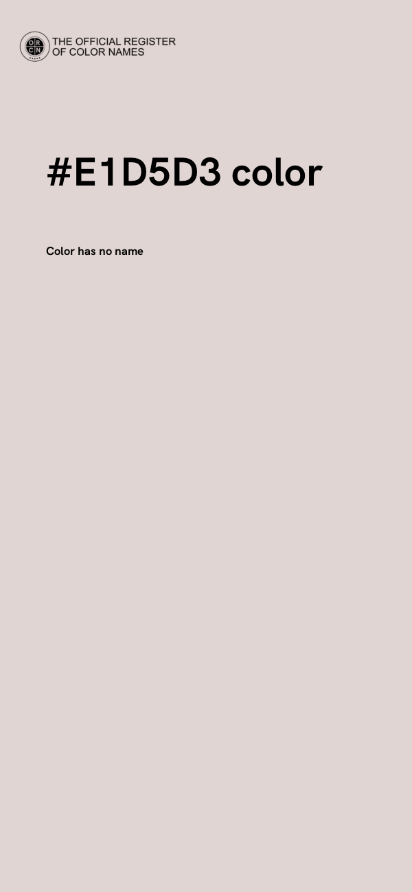 #E1D5D3 color image