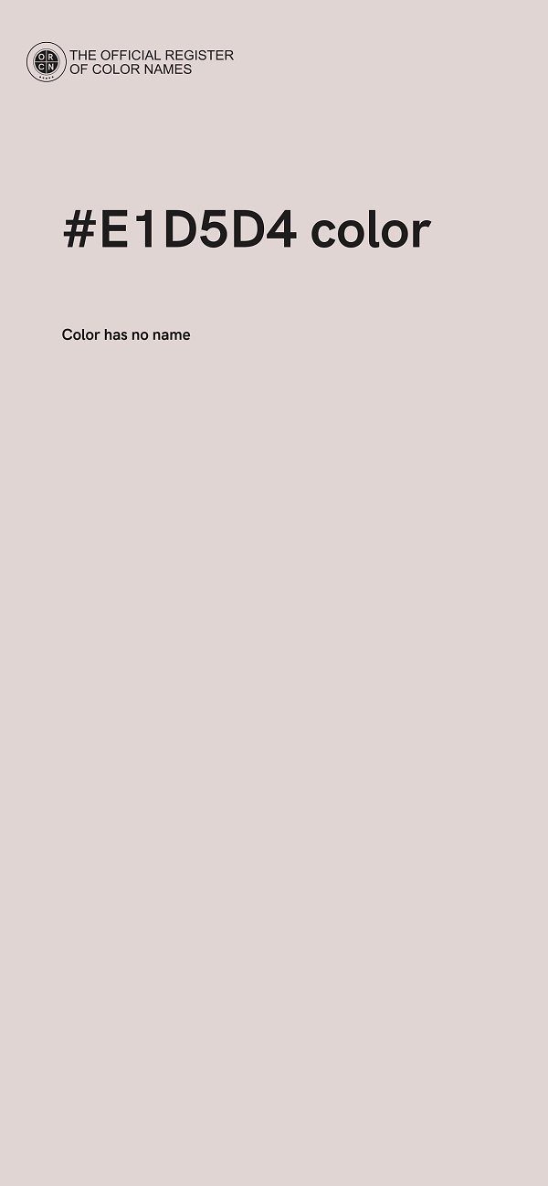 #E1D5D4 color image