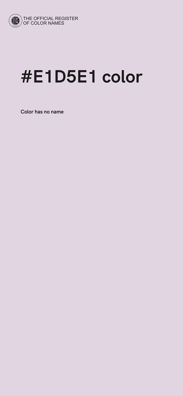 #E1D5E1 color image