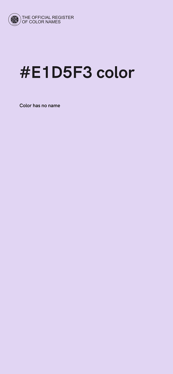 #E1D5F3 color image
