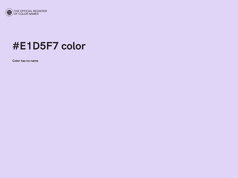 #E1D5F7 color image