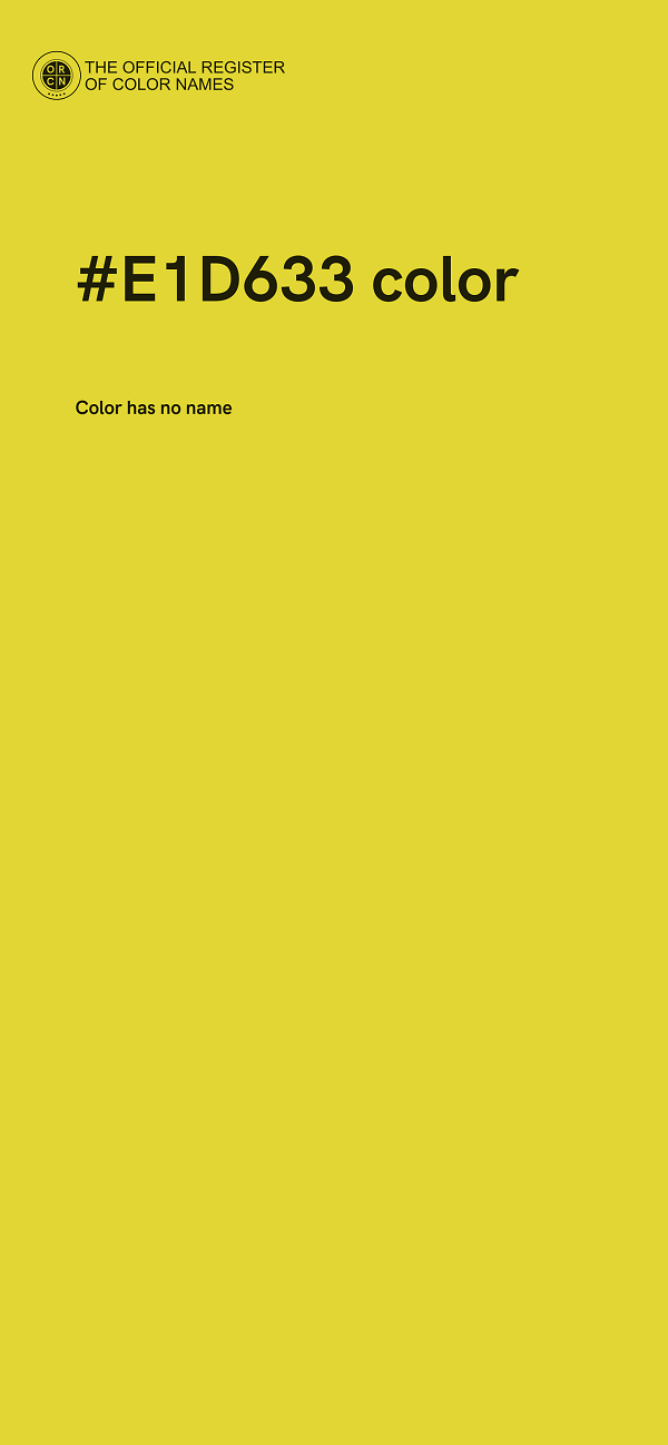 #E1D633 color image