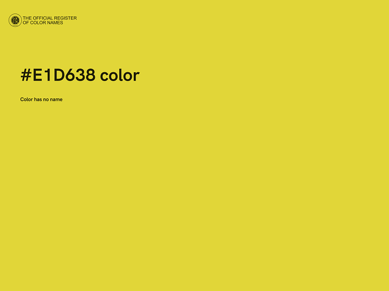 #E1D638 color image