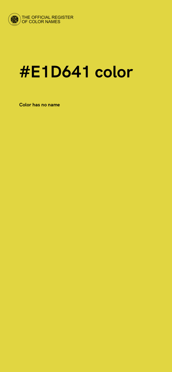 #E1D641 color image