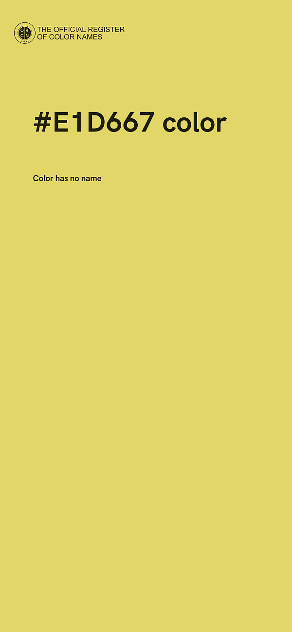 #E1D667 color image