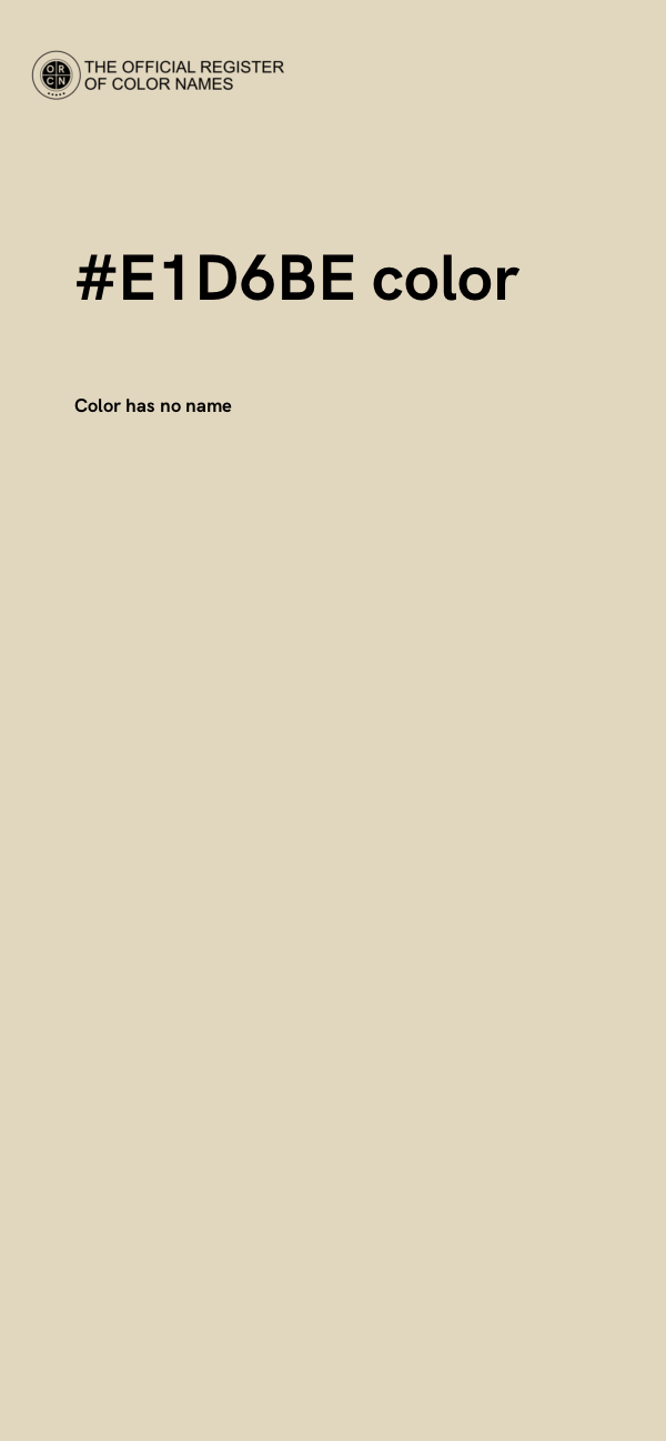 #E1D6BE color image