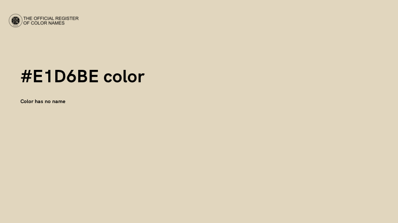 #E1D6BE color image