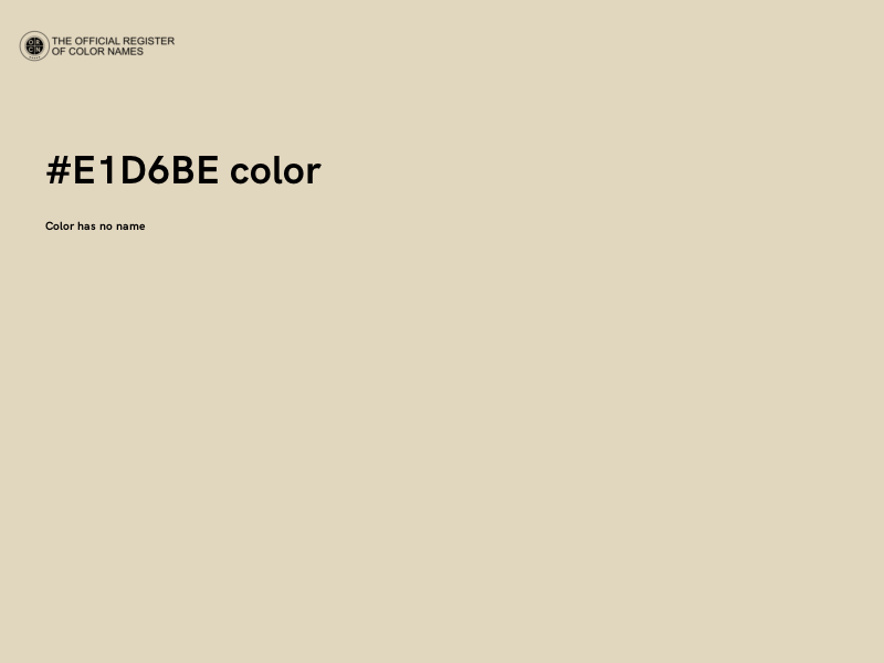 #E1D6BE color image