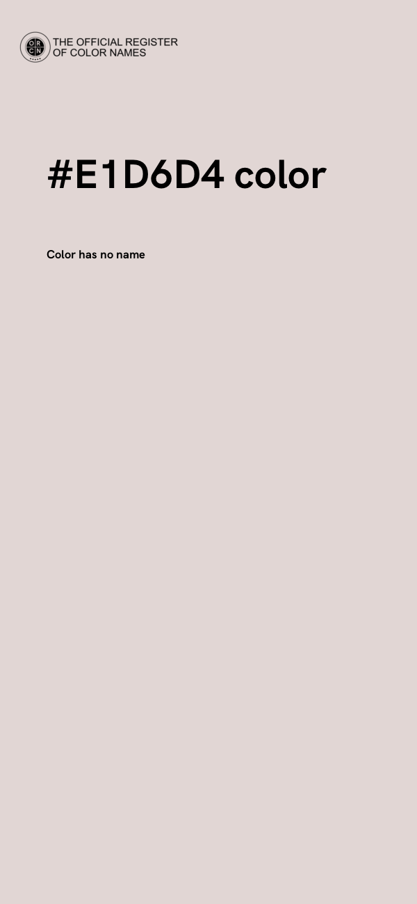 #E1D6D4 color image