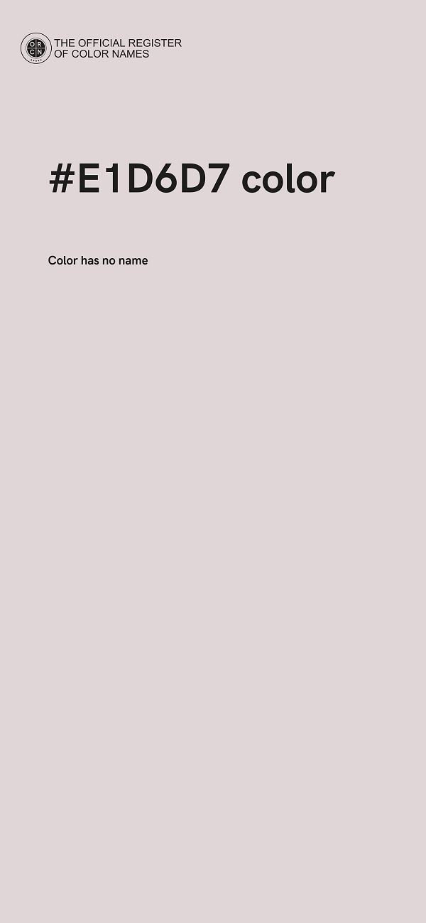 #E1D6D7 color image
