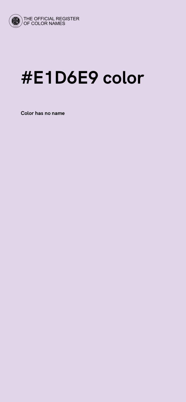 #E1D6E9 color image