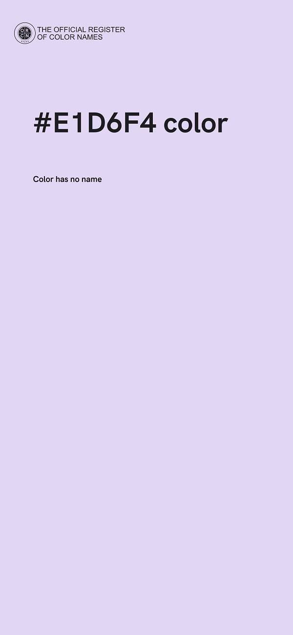 #E1D6F4 color image