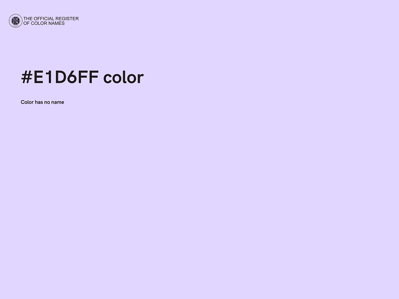 #E1D6FF color image