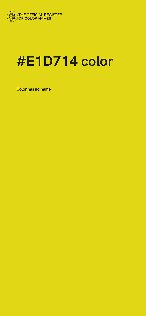 #E1D714 color image