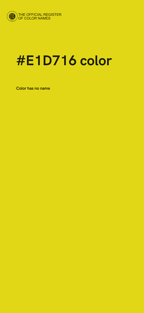 #E1D716 color image