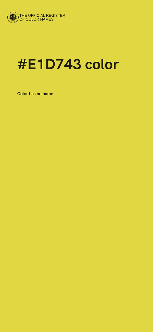 #E1D743 color image