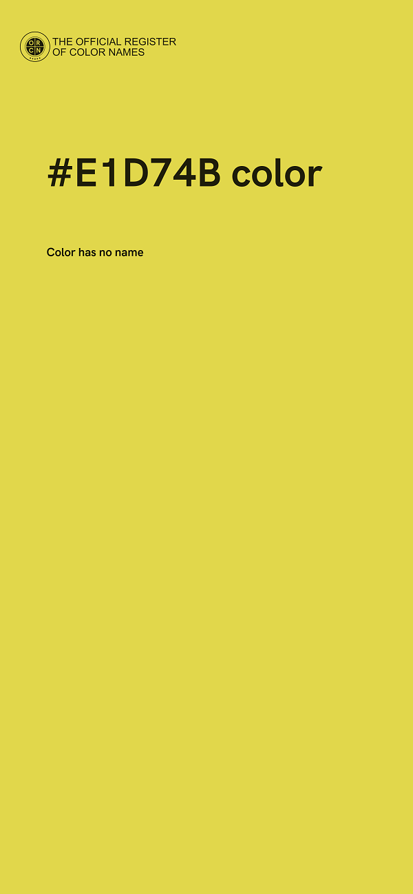 #E1D74B color image
