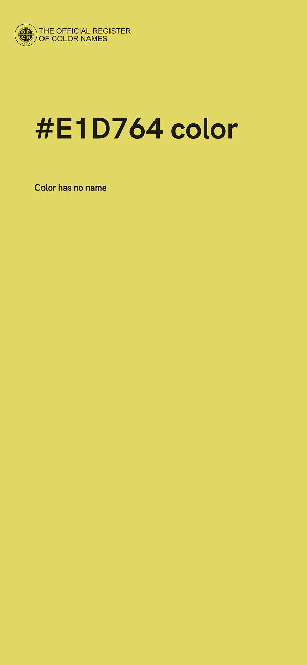 #E1D764 color image