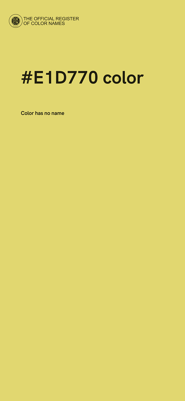 #E1D770 color image