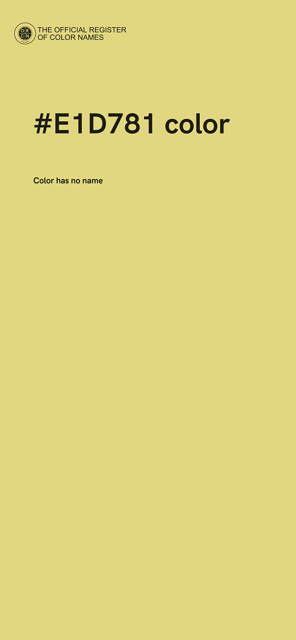 #E1D781 color image