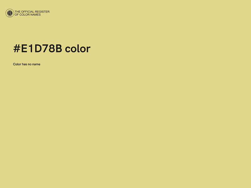 #E1D78B color image