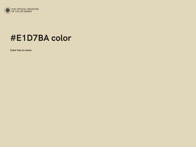 #E1D7BA color image