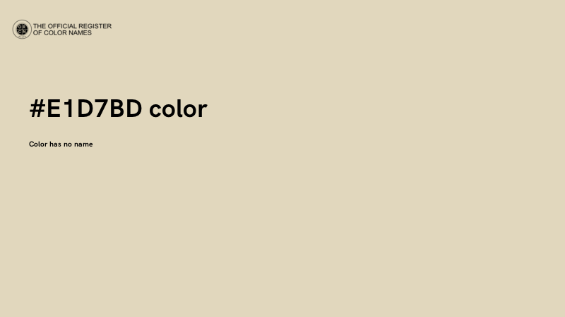 #E1D7BD color image