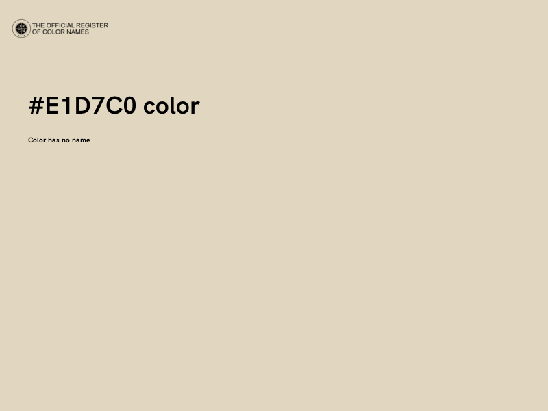#E1D7C0 color image