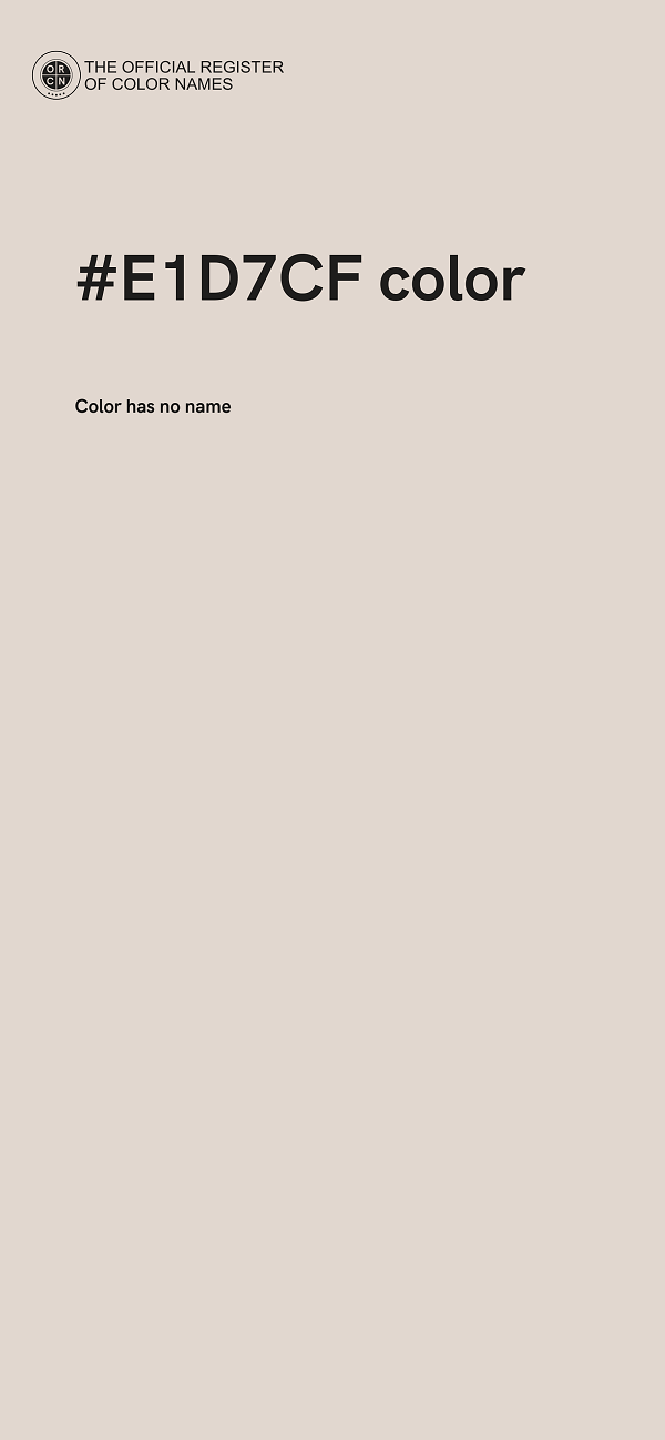 #E1D7CF color image