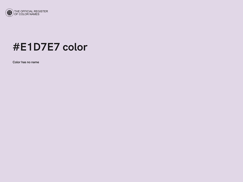 #E1D7E7 color image