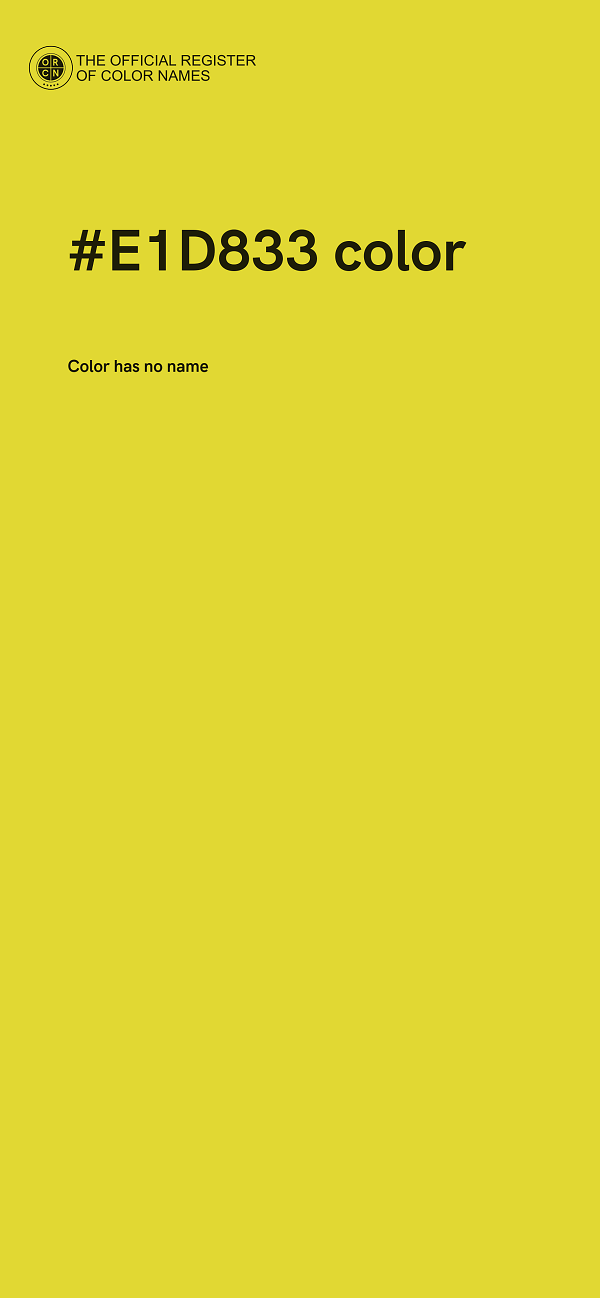 #E1D833 color image