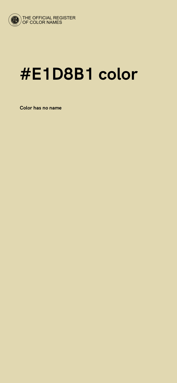 #E1D8B1 color image
