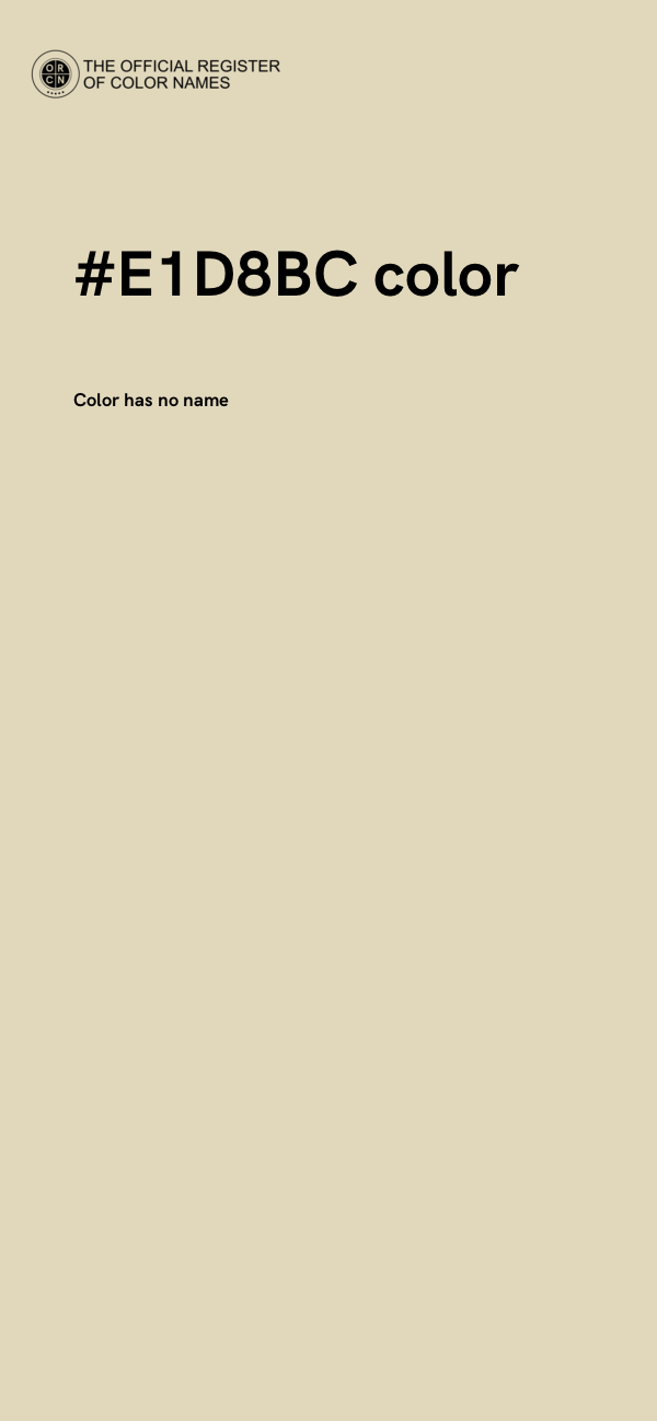 #E1D8BC color image