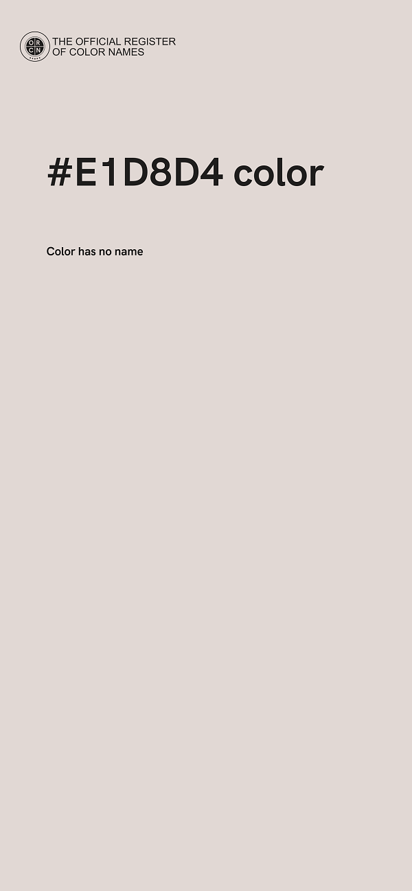 #E1D8D4 color image
