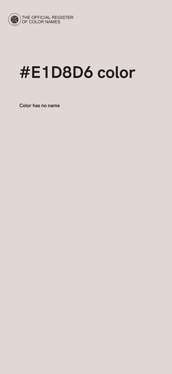 #E1D8D6 color image