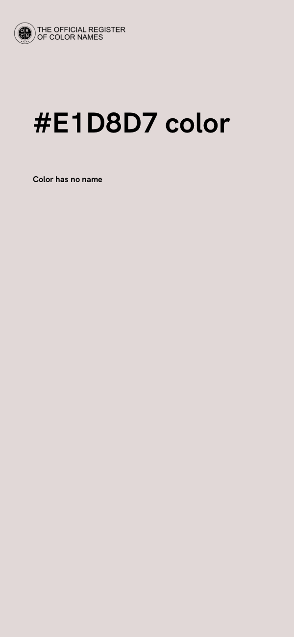 #E1D8D7 color image