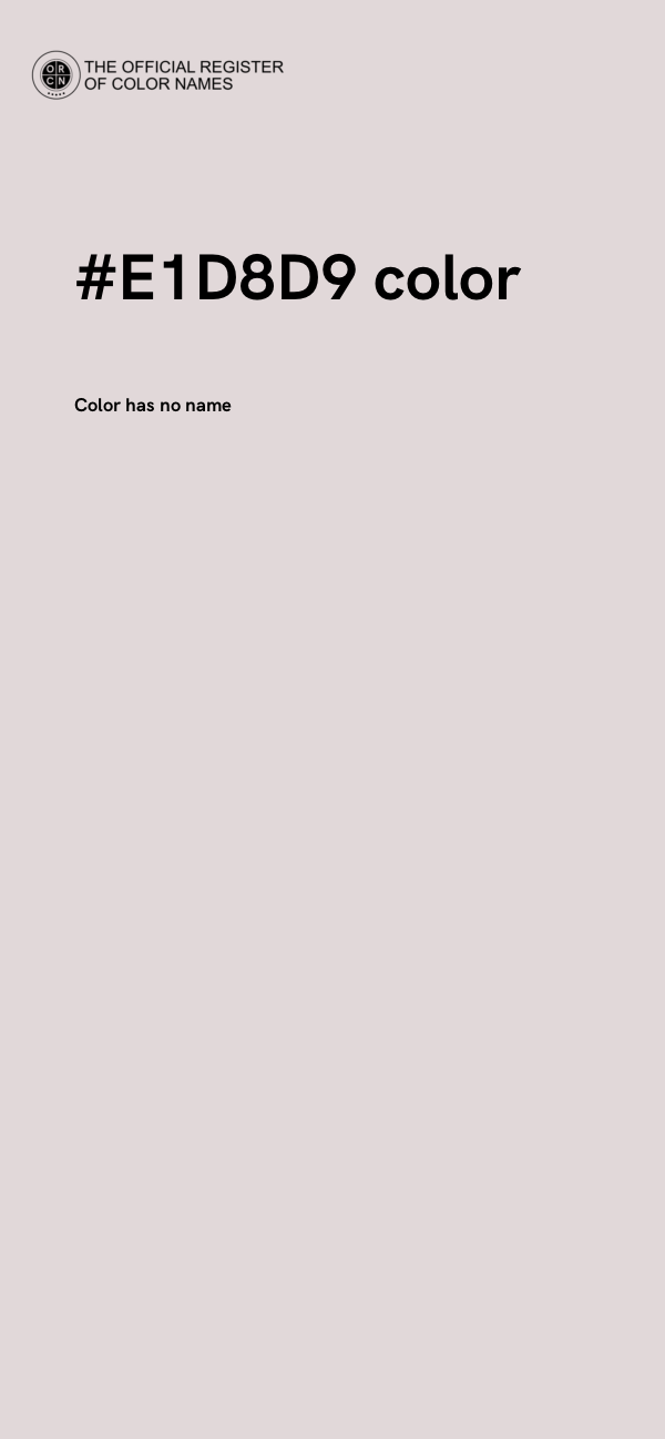 #E1D8D9 color image
