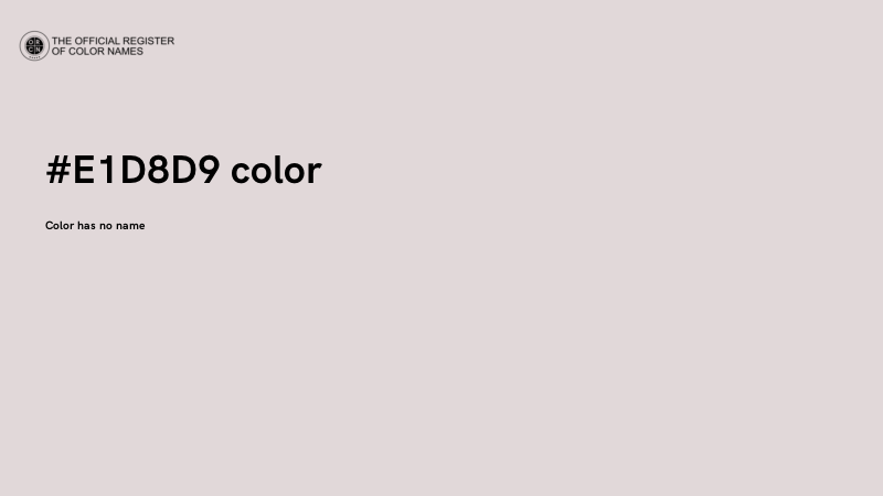 #E1D8D9 color image