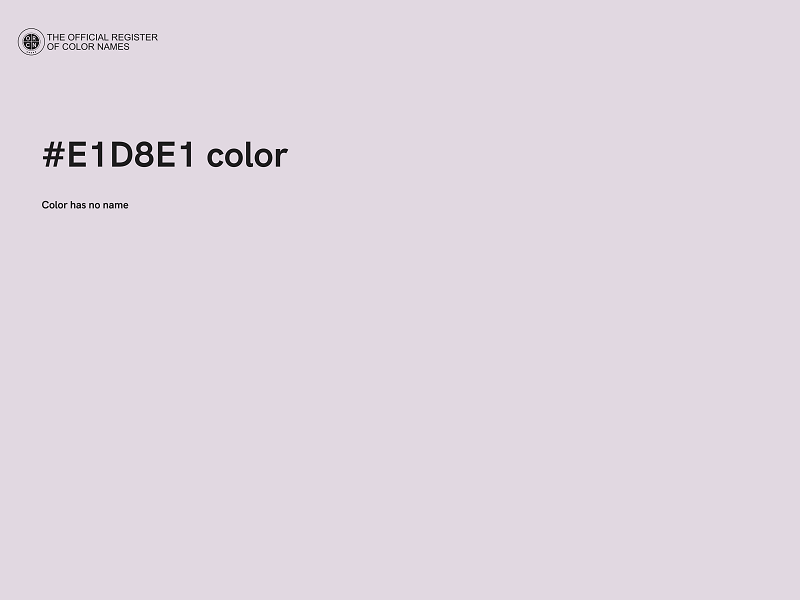 #E1D8E1 color image