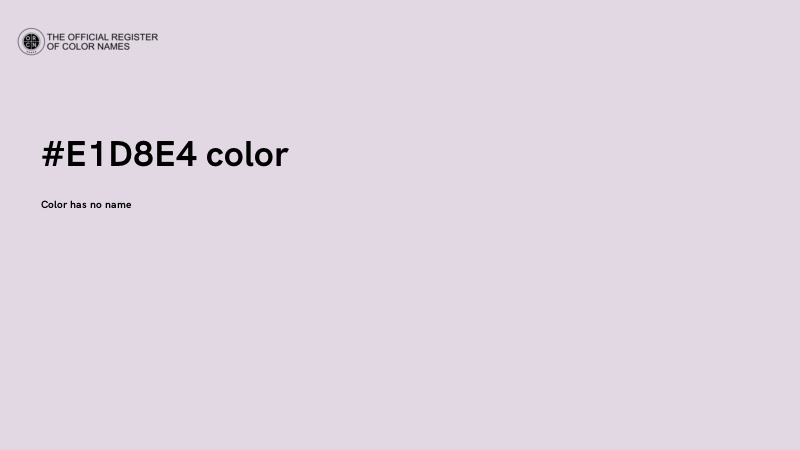 #E1D8E4 color image
