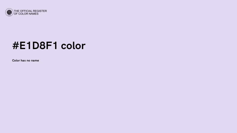 #E1D8F1 color image
