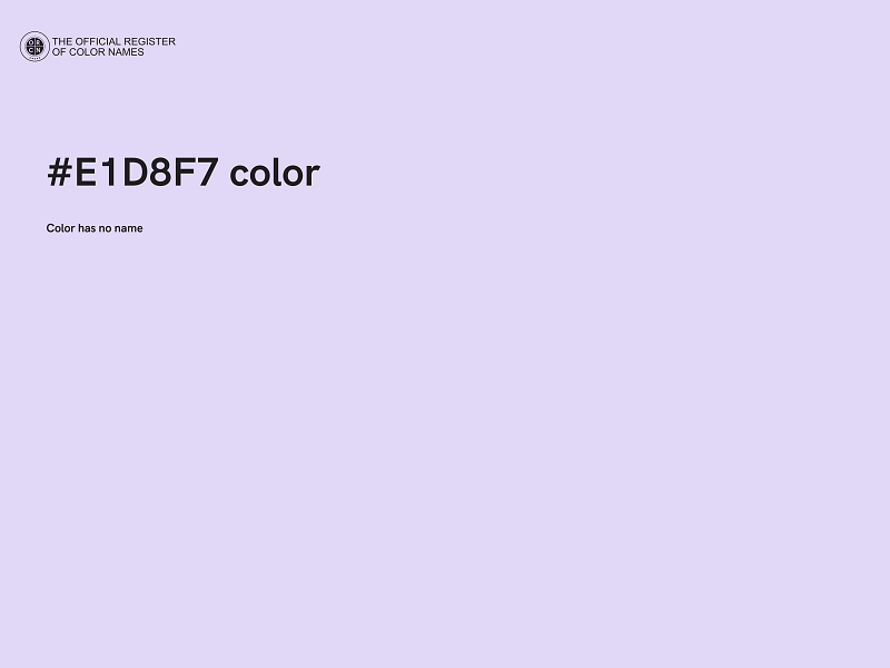 #E1D8F7 color image