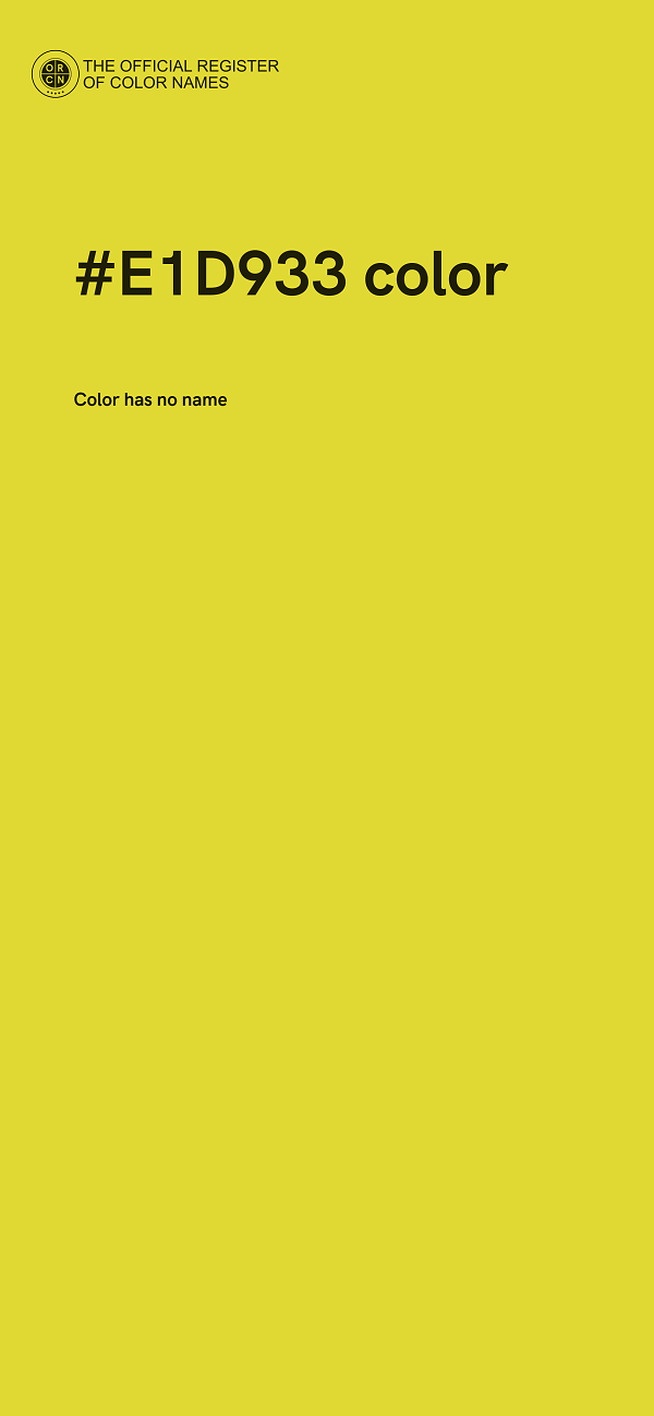 #E1D933 color image