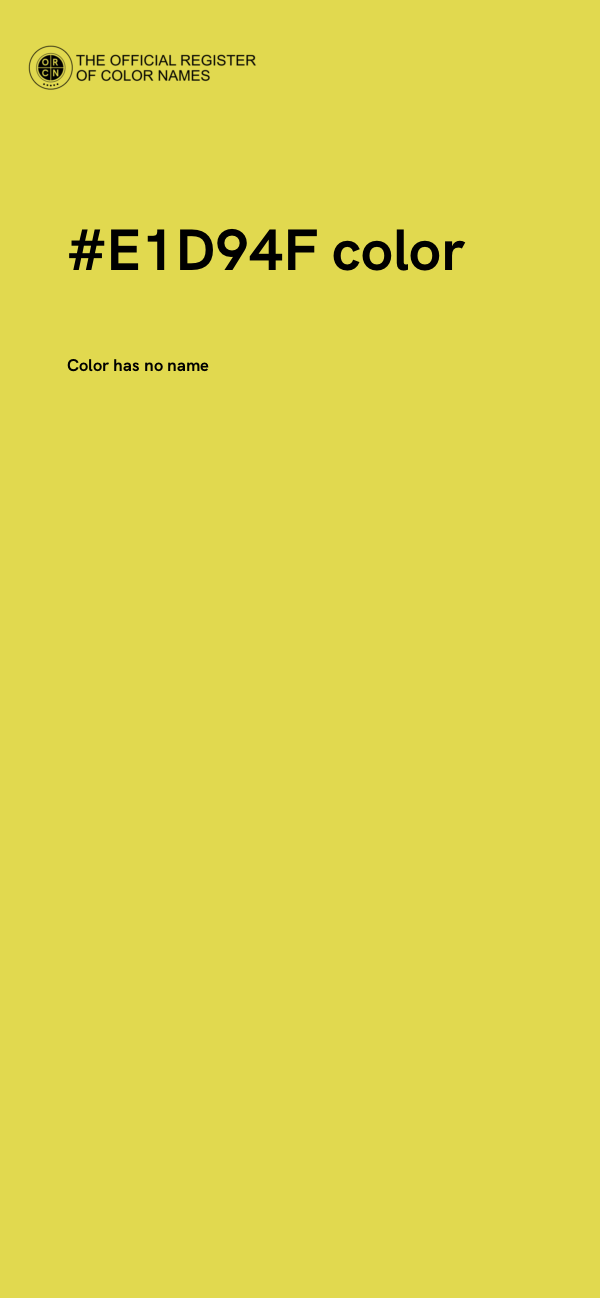 #E1D94F color image