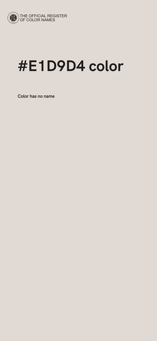 #E1D9D4 color image