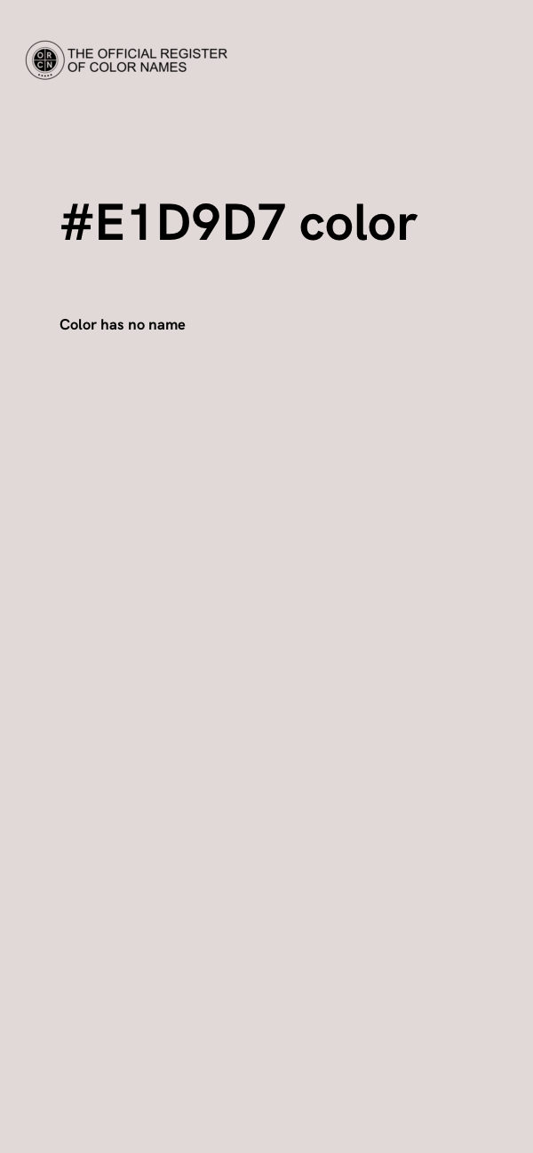 #E1D9D7 color image