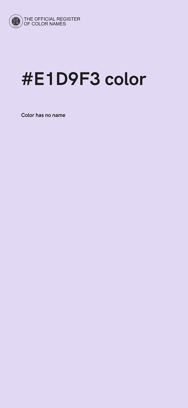 #E1D9F3 color image